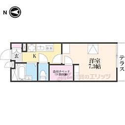 レオパレスサウスリー 1Kの間取図画像