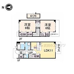 エトワール1 2LDKの間取図画像