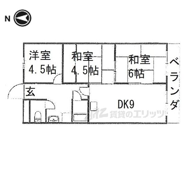 奈良県大和高田市片塩町(賃貸マンション3LDK・5階・53.89㎡)の写真 その2