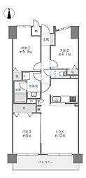 ファミール北大阪下新庄 3LDKの間取図画像