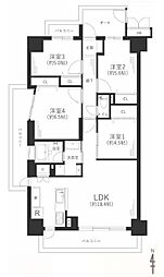 パレ千里 4LDKの間取図画像