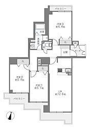 グランドメゾン小阪 3LDKの間取図画像