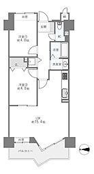 ふぁみーゆ寝屋川セントラルパークA棟 2LDKの間取図画像
