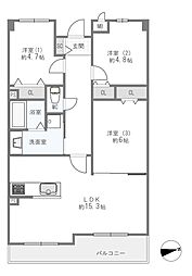 メロディーハイム関目高殿 3LDKの間取図画像