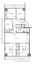 京橋グリーンハイツ3号棟 5LDKの間取図画像