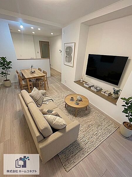LDK｜※家具はAIによるイメージ画像です。実際のお部屋には設置されておりません。