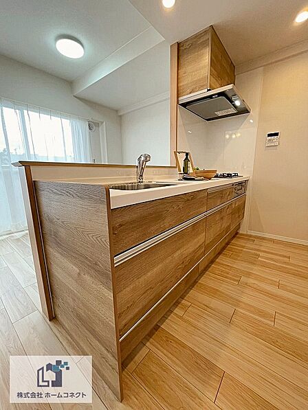 キッチン新調|リビングと一体感のあるカウンターキッチン。