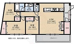 カルシア姪浜ノヴァリア 3LDKの間取図画像