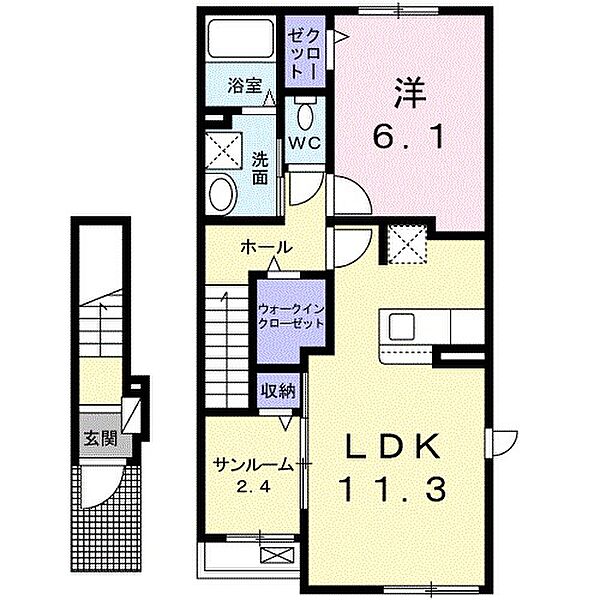 ディーセントI 208｜千葉県柏市花野井(賃貸アパート1LDK・2階・50.96㎡)の写真 その2