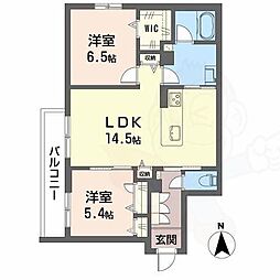 シャーメゾンラフォレ 2LDKの間取図画像