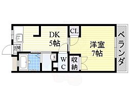 サントピア 1DKの間取図画像