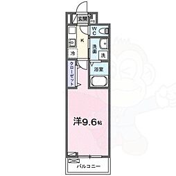 なでしこ 1Kの間取図画像
