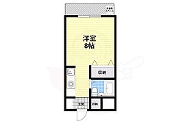 ビクトワール八木 ワンルームの間取図画像