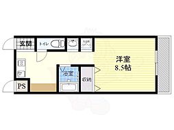 リードプレーン・エム 1階1Kの間取り
