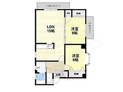 カーサボナール 1階2LDKの間取り