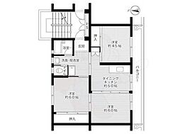 ビレッジハウス大淀 5階3DKの間取り