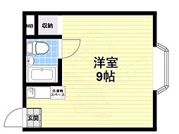 シティライフ高田 2階ワンルームの間取り