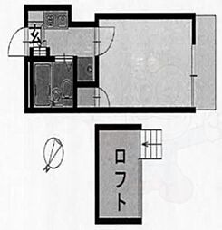 大和高田第22マンション 2階1Kの間取り