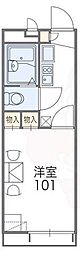 レオパレスパレモ2 1階1Kの間取り