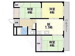 CITYROYAL高田市駅 3DKの間取図画像