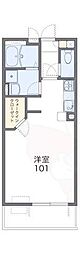 レオネクストエムティ逢坂2 101 1階1Kの間取り