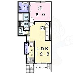 シェーネ ユリ 1階1LDKの間取り