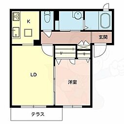 ＬＵＣＥ 2階1LDKの間取り