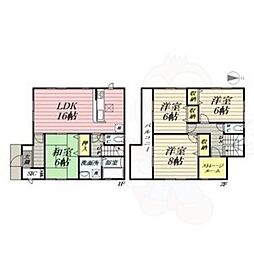 リーブルファイン橿原市田中町1号棟 1階4SLDKの間取り