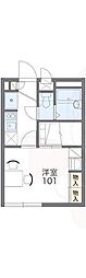 レオパレスクレール 1Kの間取図画像