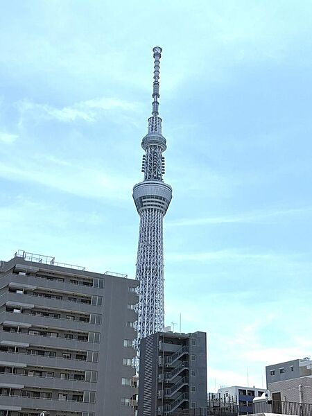 東京スカイツリーを望む眺望（天候による）