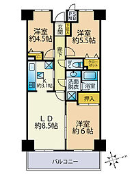 ファミール川越 2SLDKの間取図画像