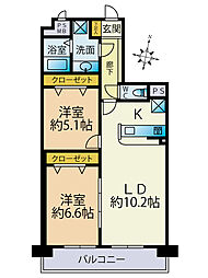 ライオンズガーデン大泉学園 2LDKの間取図画像
