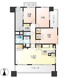 ナイスロイヤルタワー宇都宮中央 3LDKの間取図画像