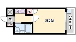 プレアール東加古川 1Kの間取図画像