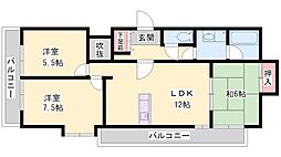レジデンスピラージュ 3LDKの間取図画像