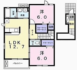 ウェスト・コート 2LDKの間取図画像