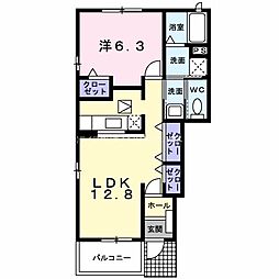 ラッフィナートフィオーレ 1LDKの間取図画像