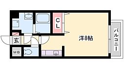 アトランティックコート2番館 1Kの間取図画像