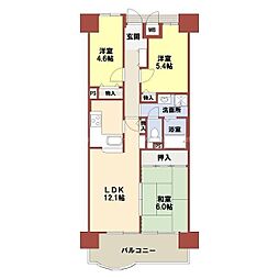 高砂アーバンコンフォート 3LDKの間取図画像