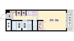 サニーコート 1Kの間取図画像
