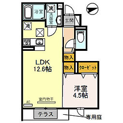 サニーDハウス芝町 1LDKの間取図画像