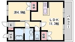 フェリシデーデ 1LDKの間取図画像