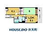 間取り：専有面積56.19m2＊2LDK＊4階部分＊南東向き