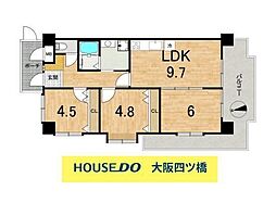 プレシオ野江 3LDKの間取図画像