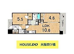 プレサンスロジェ西九条パークフロント 2LDKの間取図画像