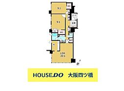 グランドメゾン京町堀タワー 2SLDKの間取図画像