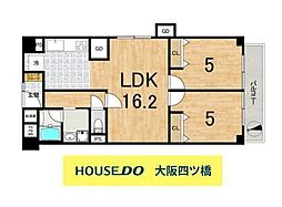 日商岩井京橋ハイツ 2LDKの間取図画像