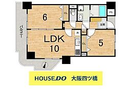ライオンズマンション大正橋公園 2LDKの間取図画像