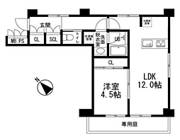 ASPRIME初台 1LDKの間取図画像