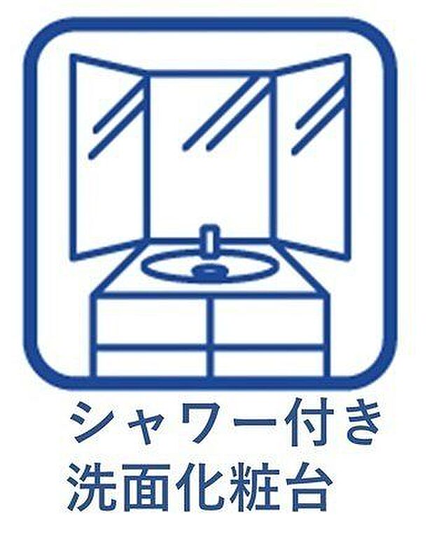 朝の支度にとっても便利なハンドシャワー付き水栓の洗面台。